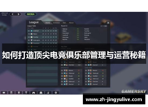 如何打造顶尖电竞俱乐部管理与运营秘籍